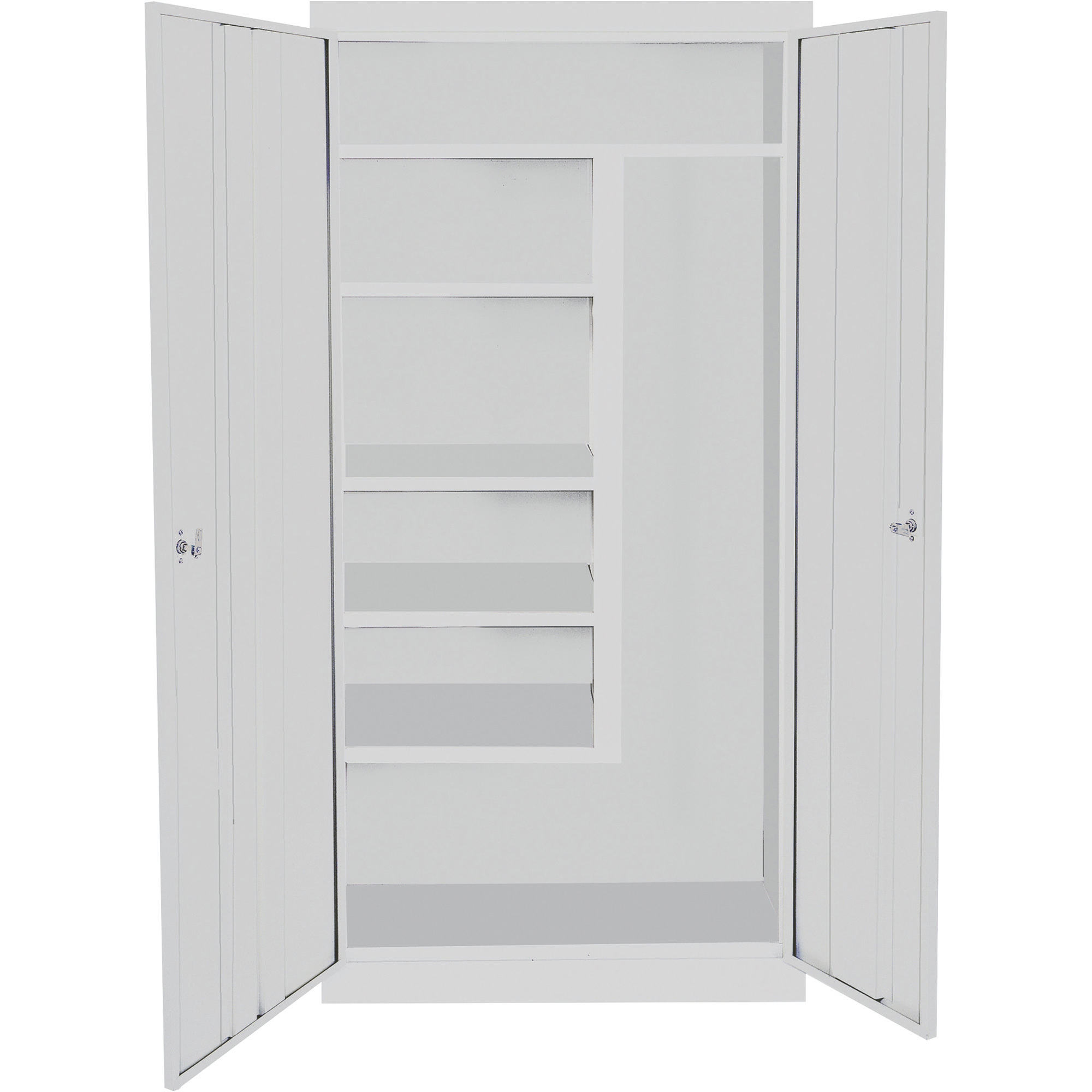 Steel Cabinets USA Utility Cabinet, Gray, 18in. Shelves/12in. Storage Area, 30in.W x 18in.D x 72in.H, Model#J-318-G